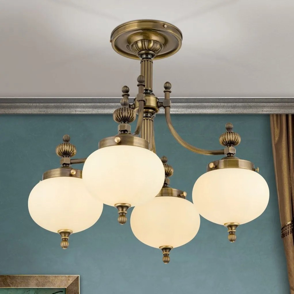 Lustra aplicata eleganta stil clasic Nostalgie 4L patina/ champagne