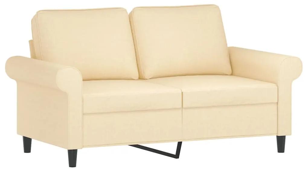 Canapea cu 2 locuri, crem, 120 cm, material textil Crem, 152 x 77 x 80 cm