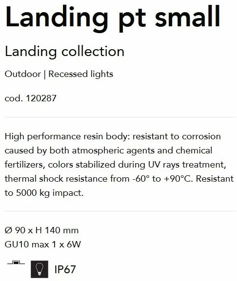 Spot LED incastrabil de exterior IP67 LANDING PT SMALL
