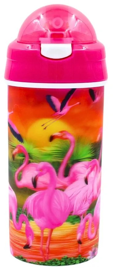 Sticlă apă pentru copii model flamingo 500ml
