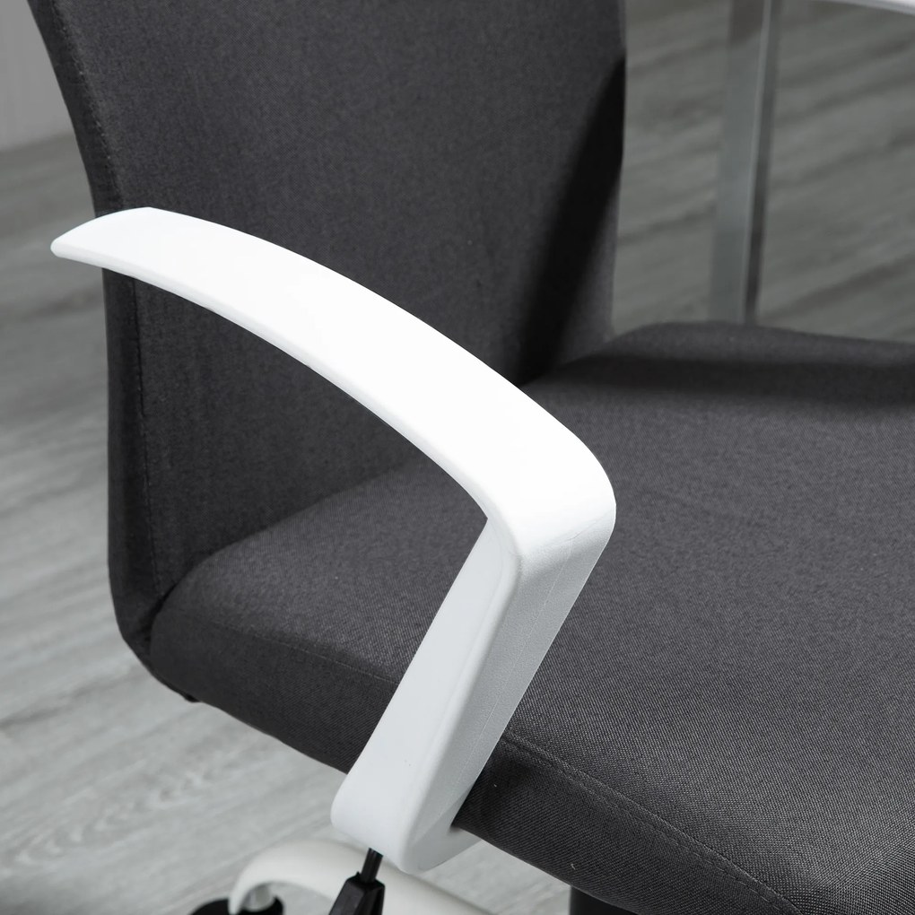 Vinsetto Scaun de Birou Ergonomic și Pivotant pentru Birou, Gri Închis | Aosom Romania