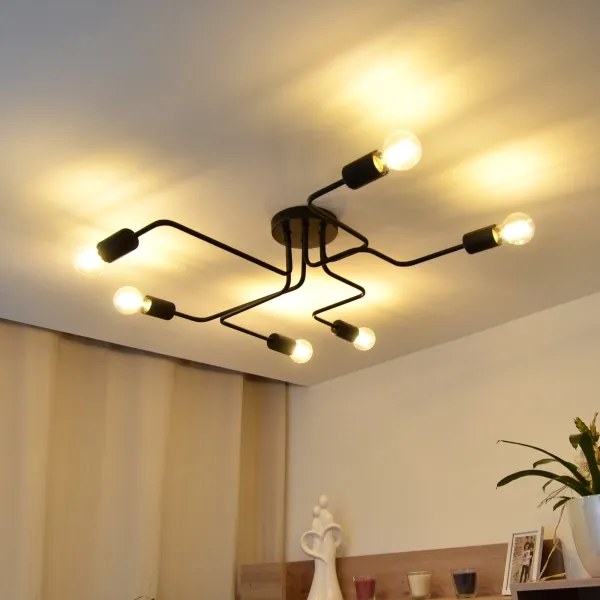 LED Lustră aplicată TUBE 6xE27/15W/230V