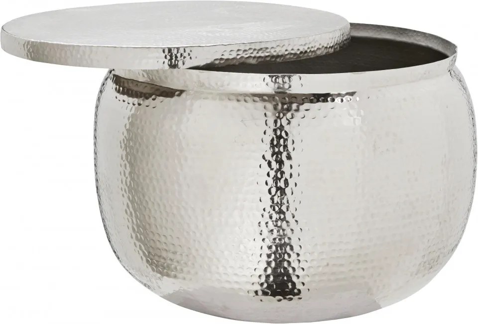 Masuta de cafea cu spatiu de depozitare alu-shine - diametru 74cm
