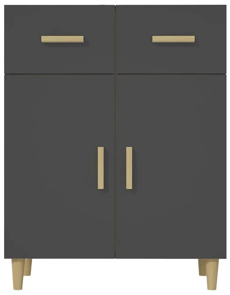 Servanta, negru, 69,5x34x89 cm, lemn prelucrat 1, Negru