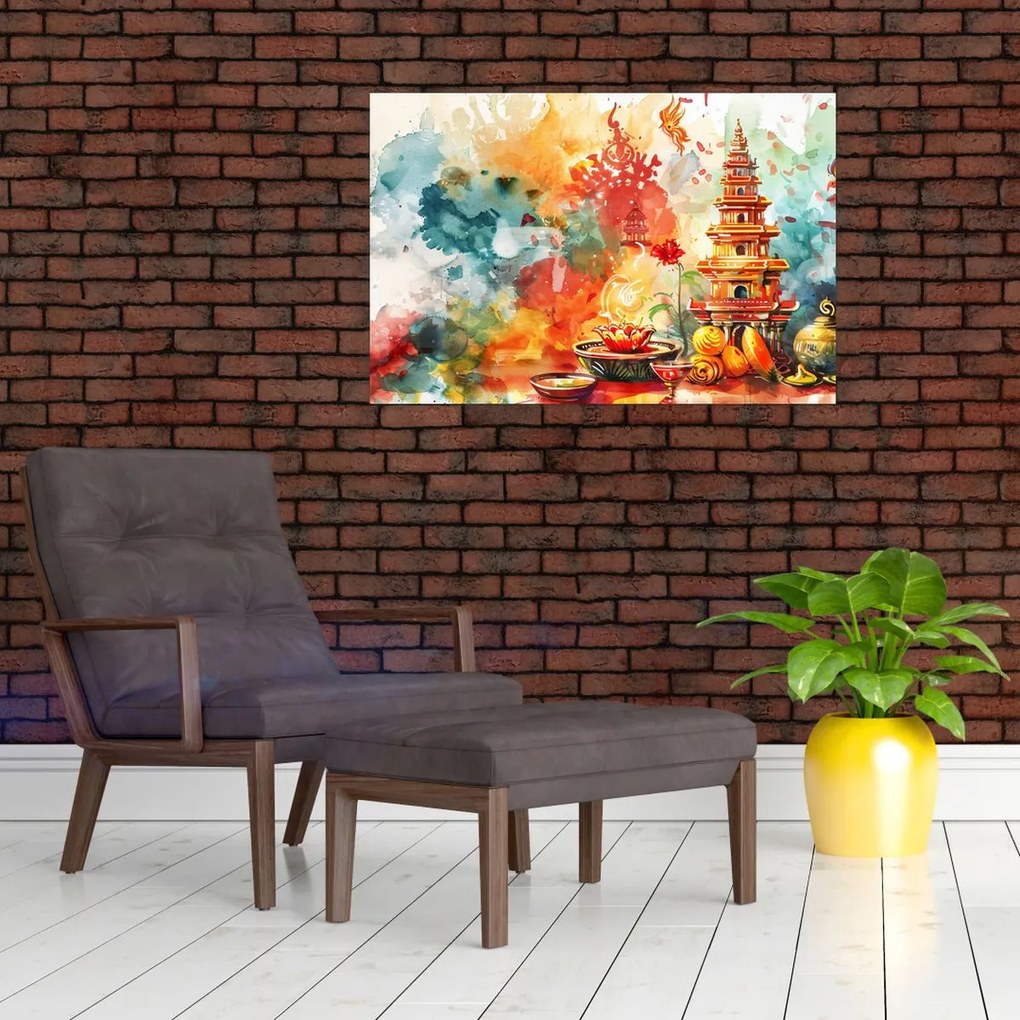 Tablou - Ilustrație în acuarelă (90x60 cm)