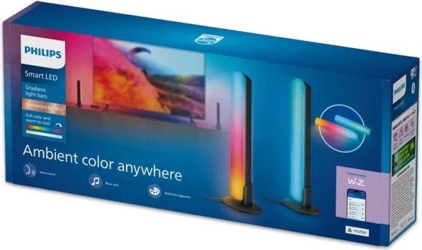 Philips - Set de 2 corpuri LED SMART GRADIENT RGBIC, dimabile, 8W/230V, Wi‑Fi