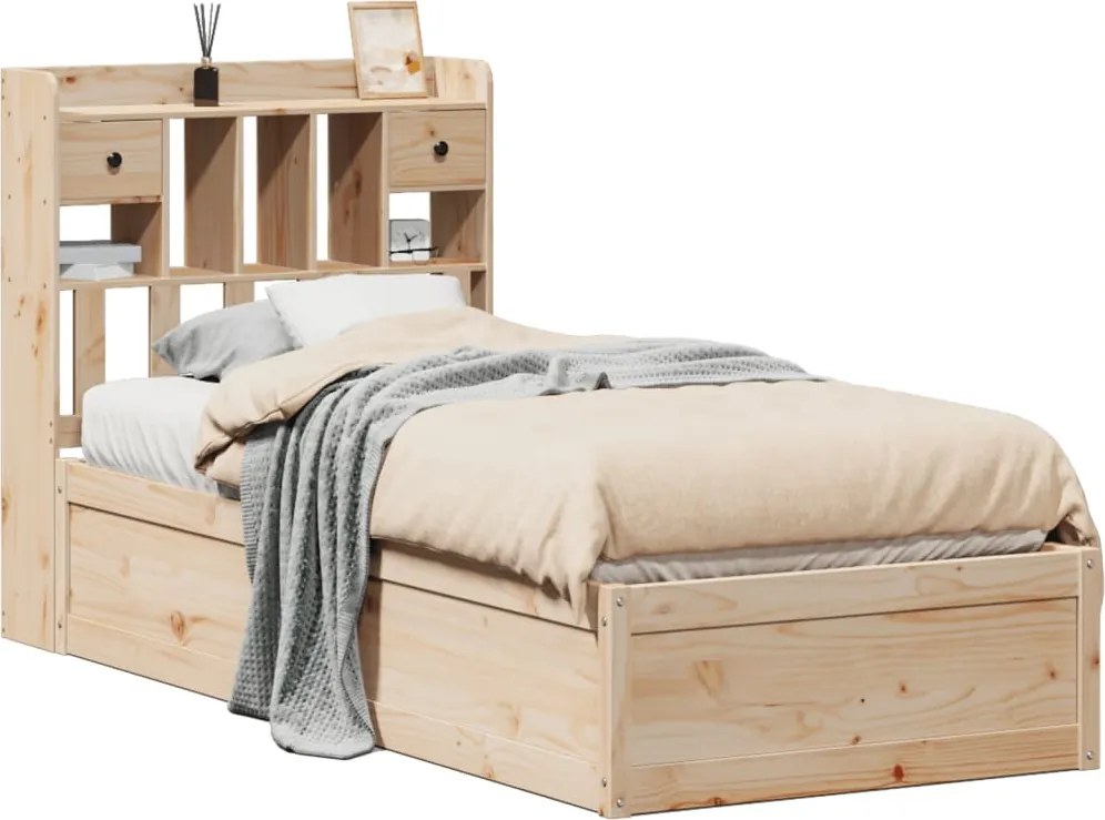 vidaXL Cadru pat fără saltea, 90x190 cm, lemn masiv de pin