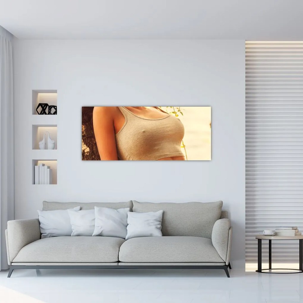 Tablou - Femeia lângă pom (120x50 cm)