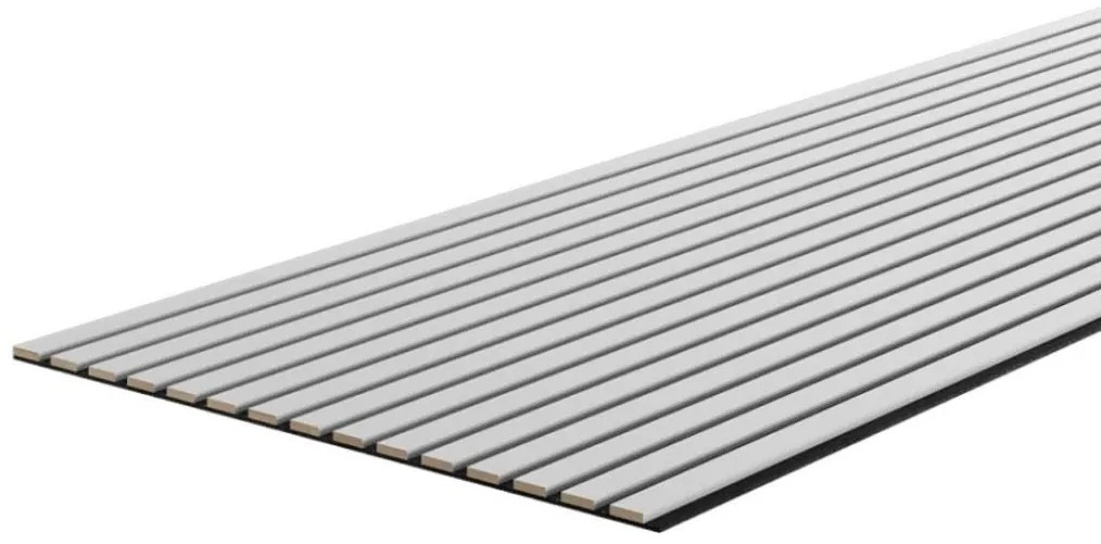 Panou riflaj decorativ acustic alb 100x275cm