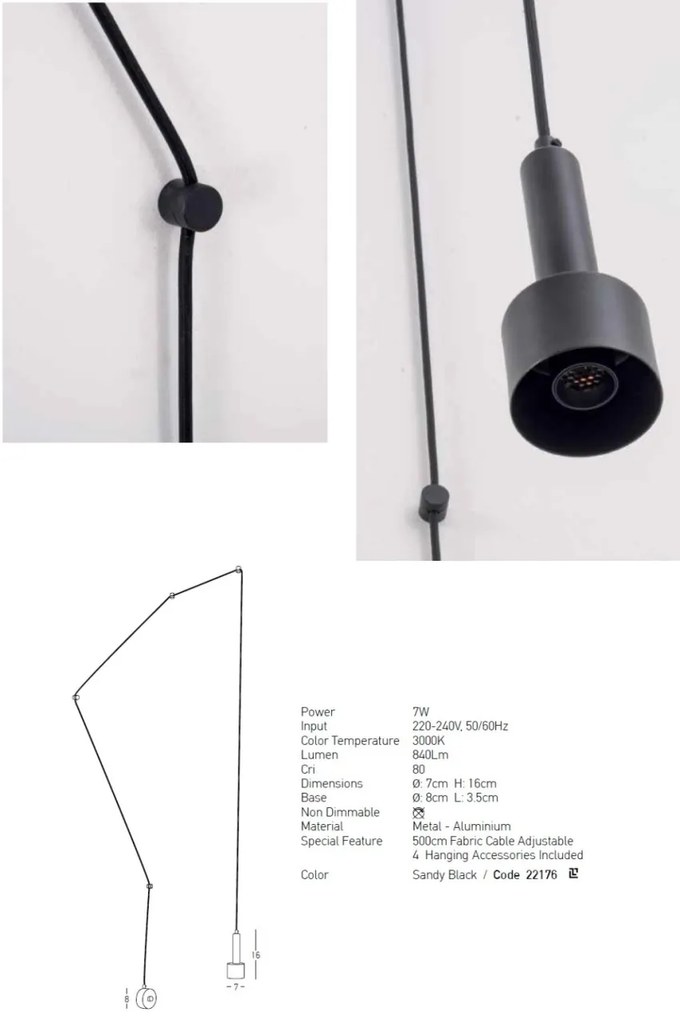 Aplica de perete tip pendul LED stil minimalist Olja