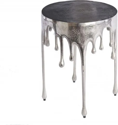 Masuta deosebita design picatura Liquid Line 51cm, argintiu