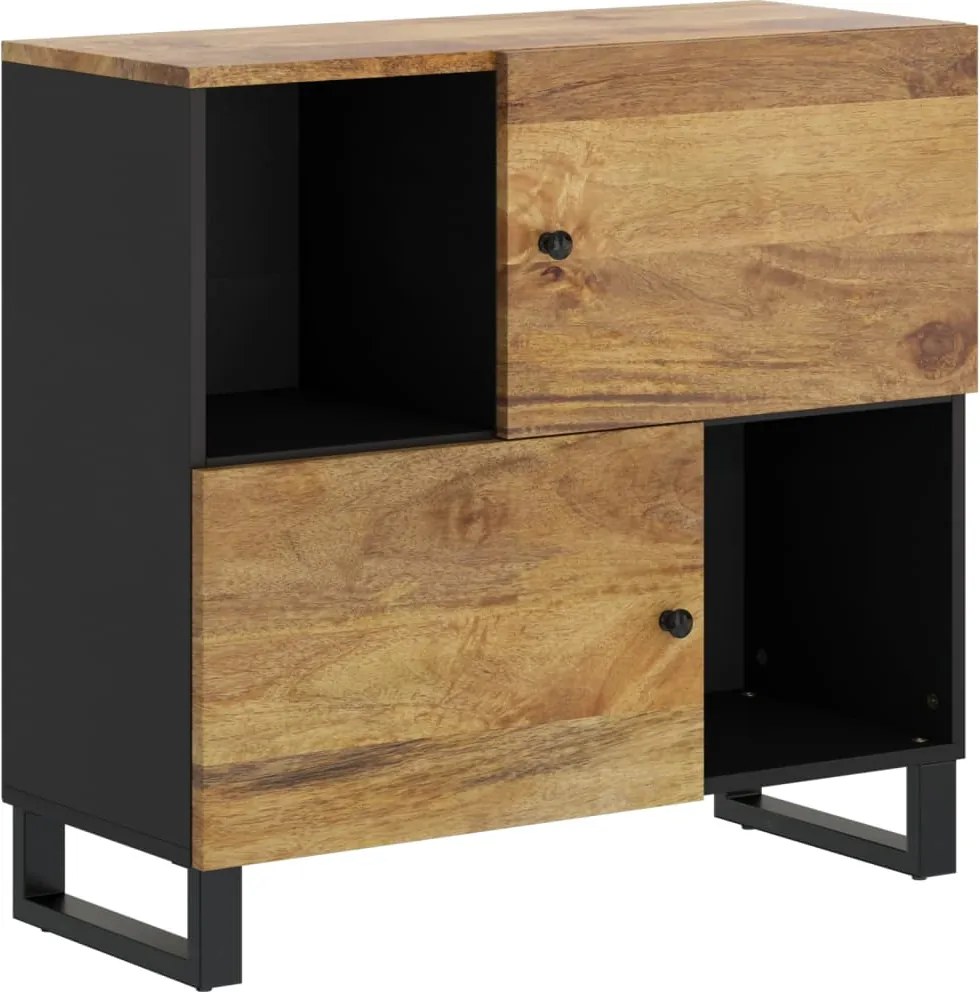 vidaXL Servantă cu 2 uși, 80x33x75 cm, lemn masiv de mango