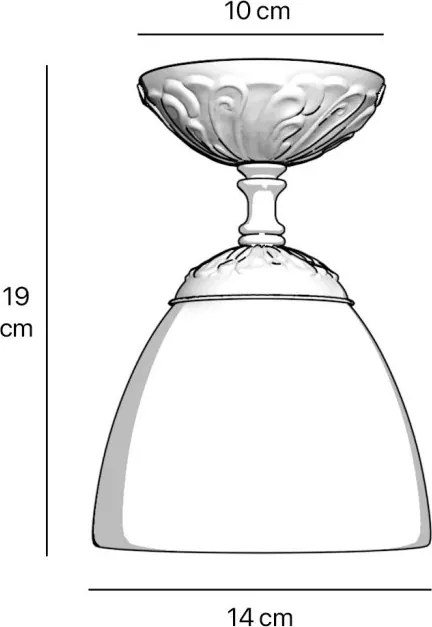 Plafoniera din alama stil Art Nouveau Beatrice