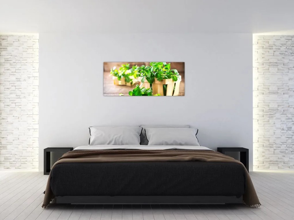 Tablou cu menta proaspătă (120x50 cm)