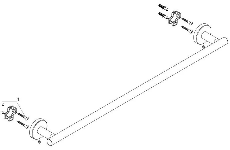 Portprosop Hansgrohe, Logis Universal, 60 cm, crom