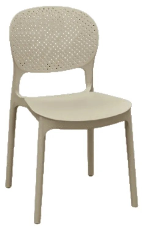 SCAUN PERLA -POLIPROPILENA-HORECA - BEJ TORTORA