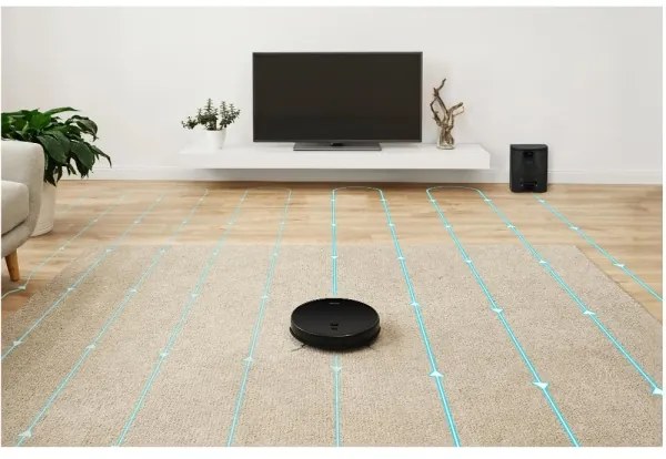 Sencor Aspirator robot 2 în 1 cu mop, 16 W, 2600 mAh, Wi‑Fi, negru, cu telecomandă inclusă