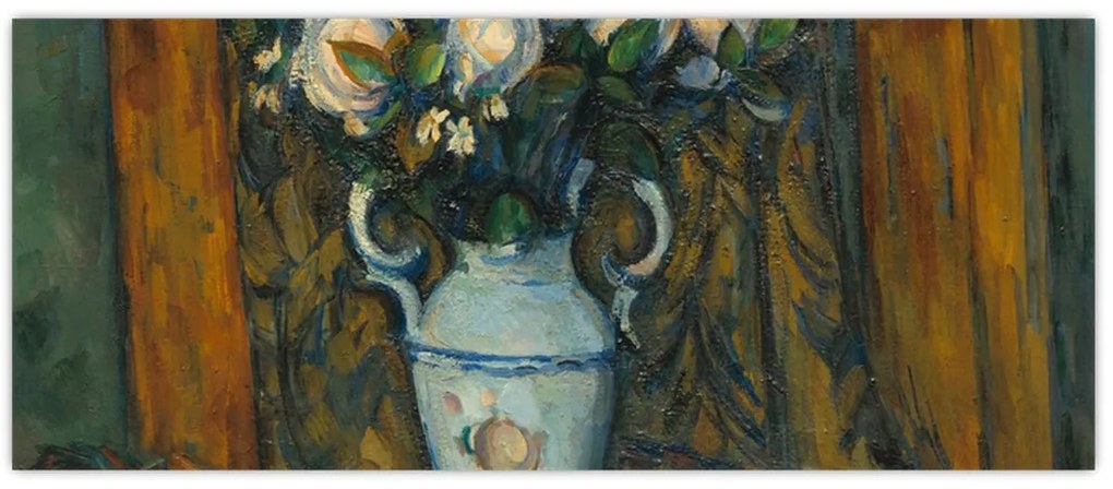 Tablou - Paul Cézanne, Vase of Flowers, reproducere (120x50 cm)