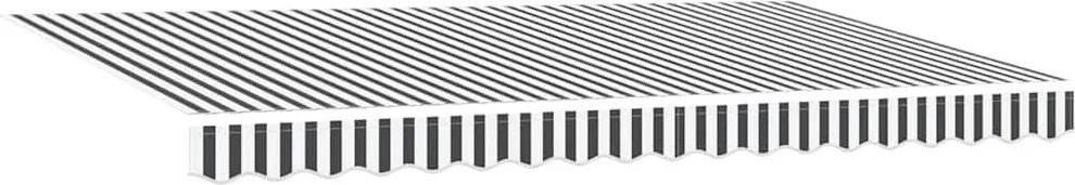 vidaXL Material de înlocuire pentru copertină Antracit și Alb 4 x 2 m