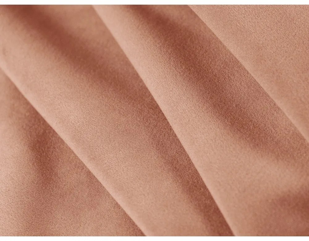 Canapea roz cu tapițerie din catifea 140 cm Abby – Micadoni