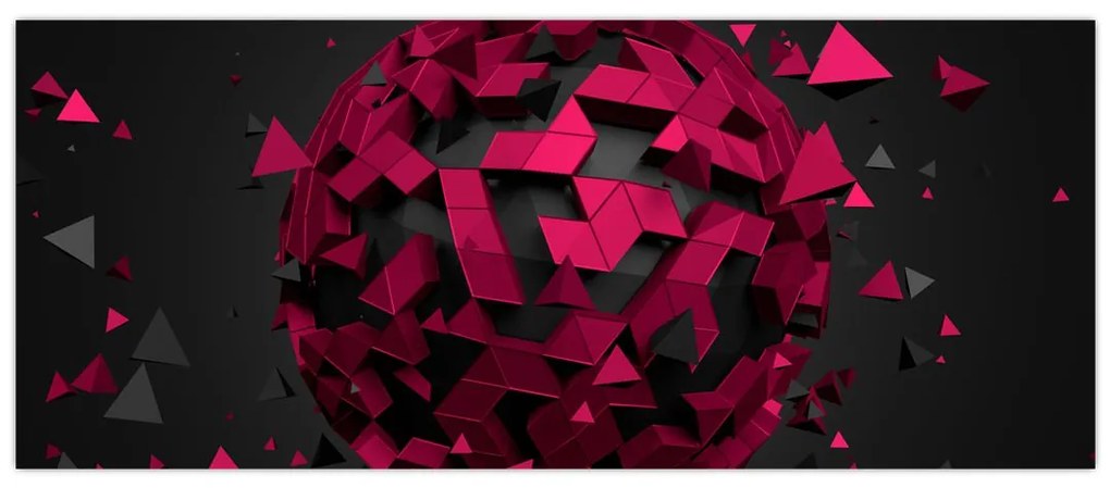 Tablou cu abstracție 3D (120x50 cm)