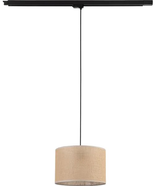 Lustră pe cablu pentru sistem de șină trifazic TRACER 1xE27/15W/230V d. 30 cm negru/maro