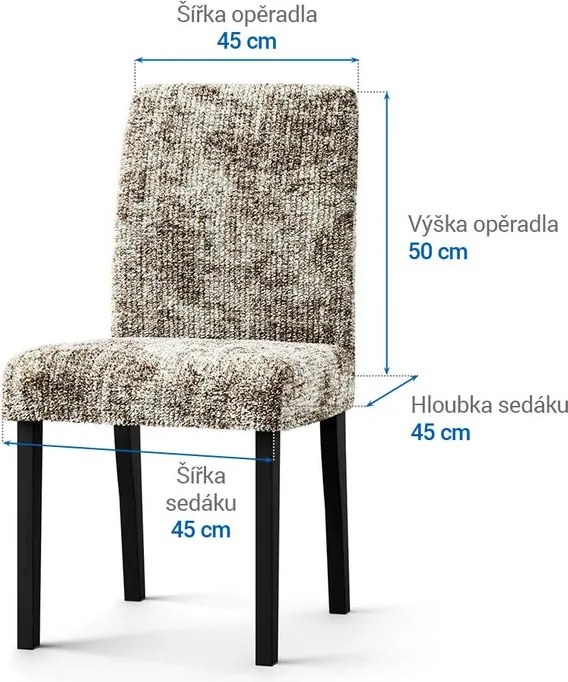 Gaico Huse bielastice MARMO bej scaun cu spatar 2 buc (45 x 45 x 50 cm)