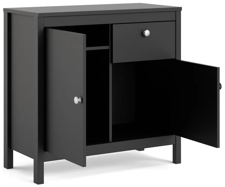 Comodă neagră joasă 82x80 cm Madrid – Tvilum