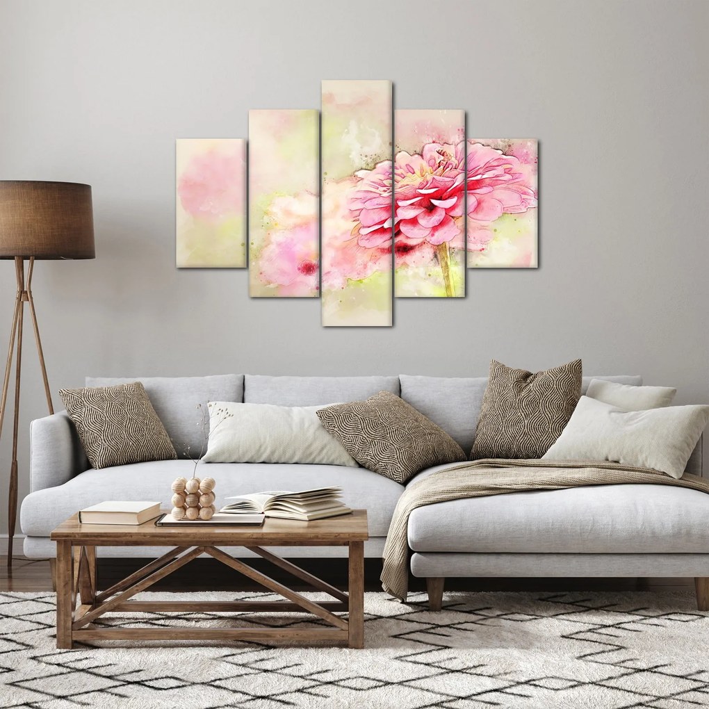 Tablou - Floare roz, aquarel (150x105 cm)
