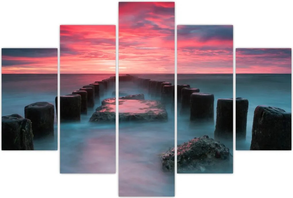 Tablou - Pietre în mare (150x105 cm)