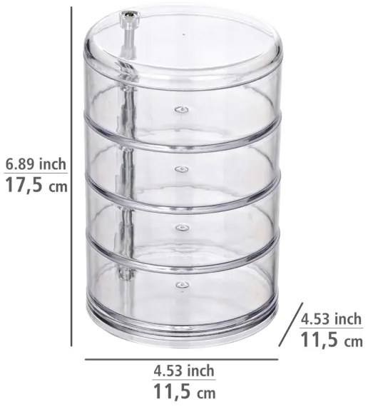 WENKO 20990100 - Organizator TOWER 11,5 x 17,5 cm, transparent
