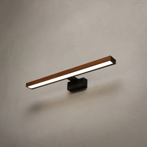 Brilagi-LED Lumină pentru oglindă de baie WOODY MIRROR 3 în 1 LED/12W/230V 60 cm IP44 negru/stejar