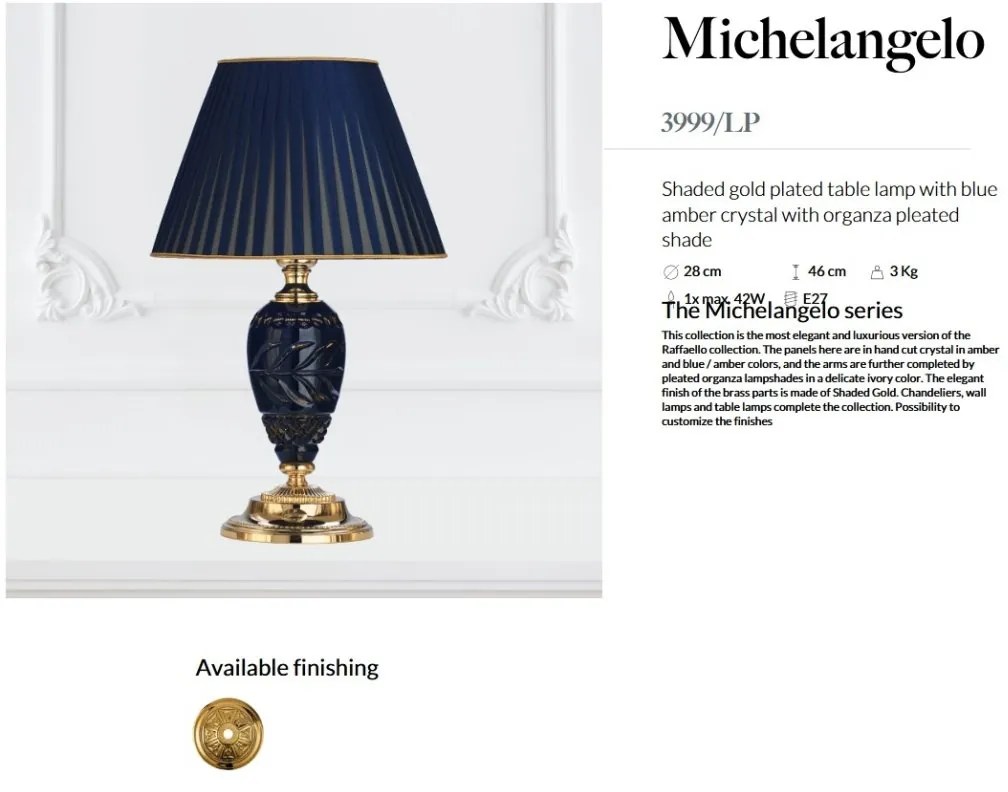 Veioza eleganta LUX realizata manual Michelangelo
