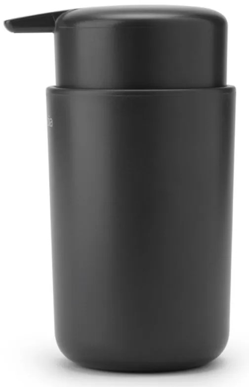 Dozator pentru sapun lichid Brabantia ReNew 1003133, 250ml, Baza antiderapanta, Fara picurare, Gri inchis