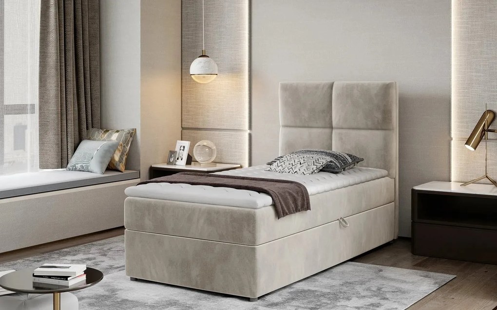 Pat lemn masiv BoxSpring Rivia 90x200 - Paros 05