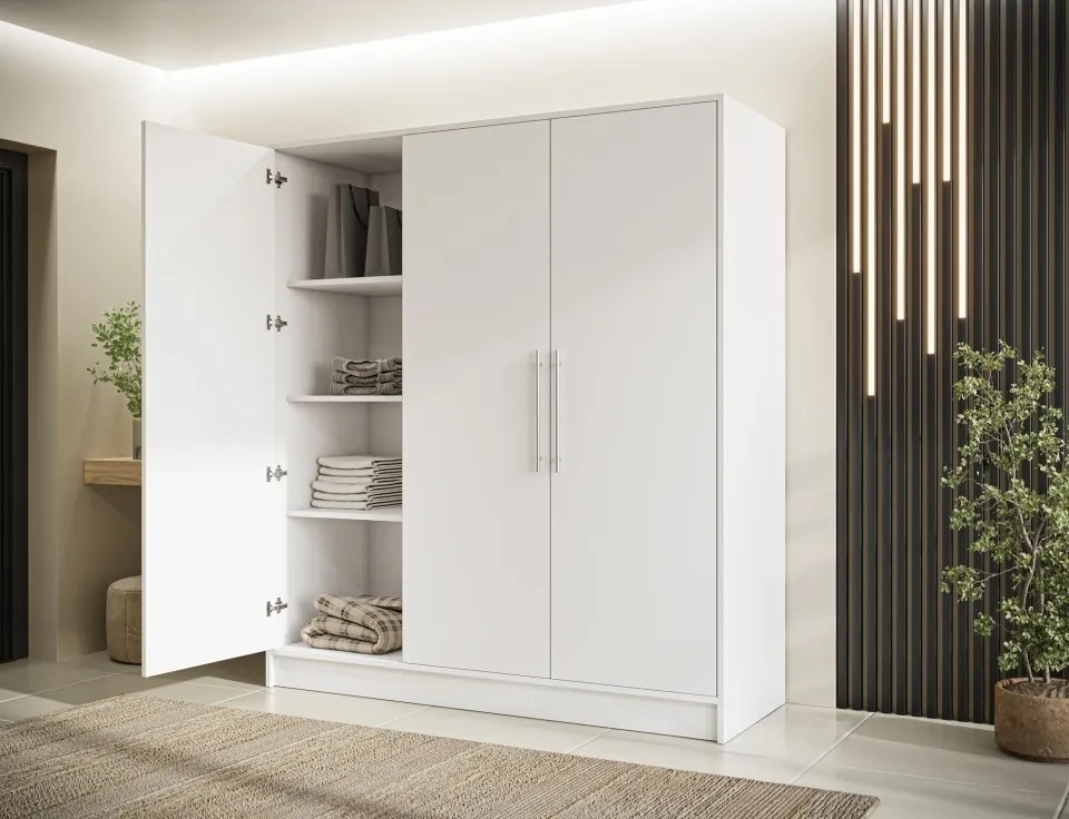 Dulap cu 3 usi Alarica 180x60x200 cm – Alb