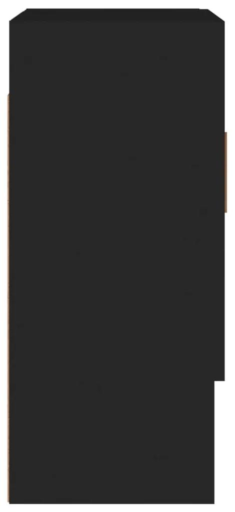 Dulap de perete, negru, 60x31x70 cm, lemn compozit 1, Negru