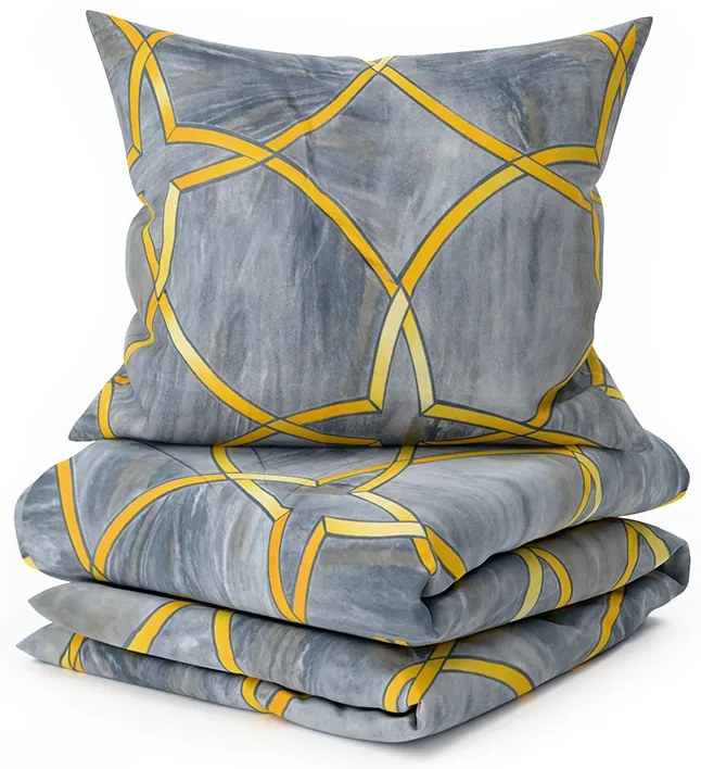 Lenjerie de pat din microfibra RYNETH gri Dimensiune lenjerie de pat: 70 x 80 cm | 140 x 200 cm