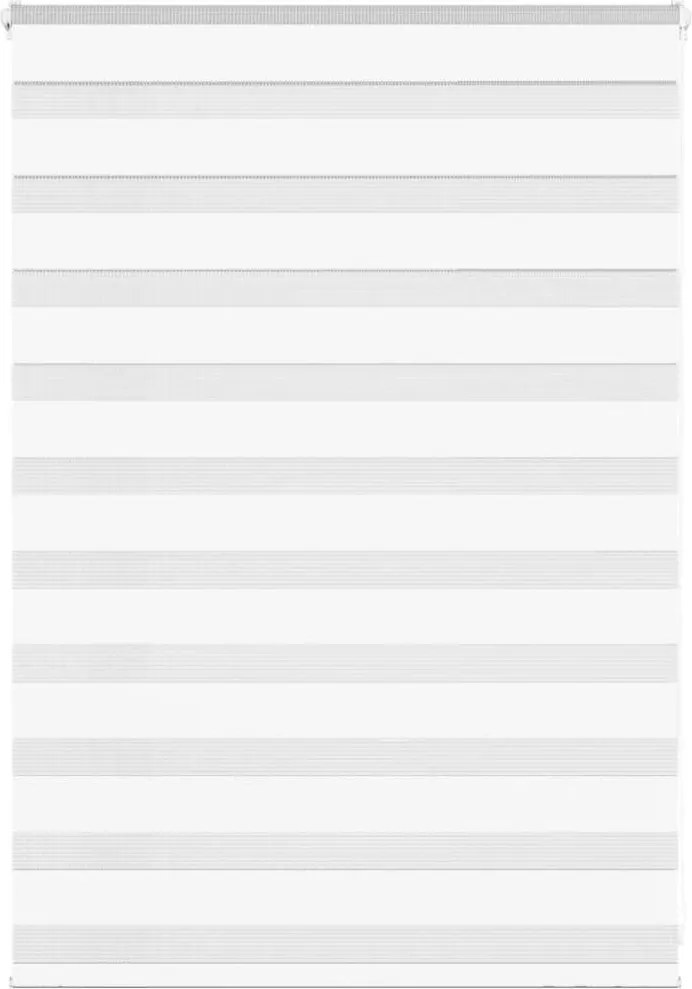 vidaXL Jaluzea tip zebra alb lățime țesătură 95,9 cm poliester