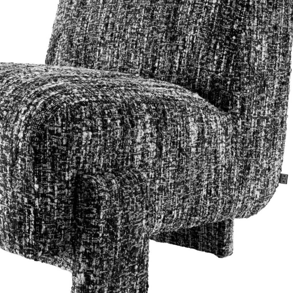 Fotoliu elegant design LUX Rockdale, Boucle sonata black