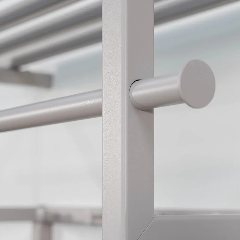 Cuier de perete taupe cu raft din metal 76 cm Rizzoli – Spinder Design