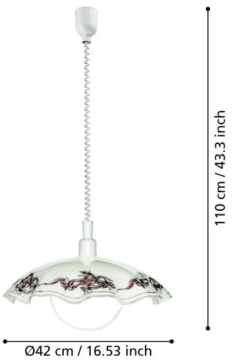 Pendul VETRO 1xE27/60W EGLO 3041