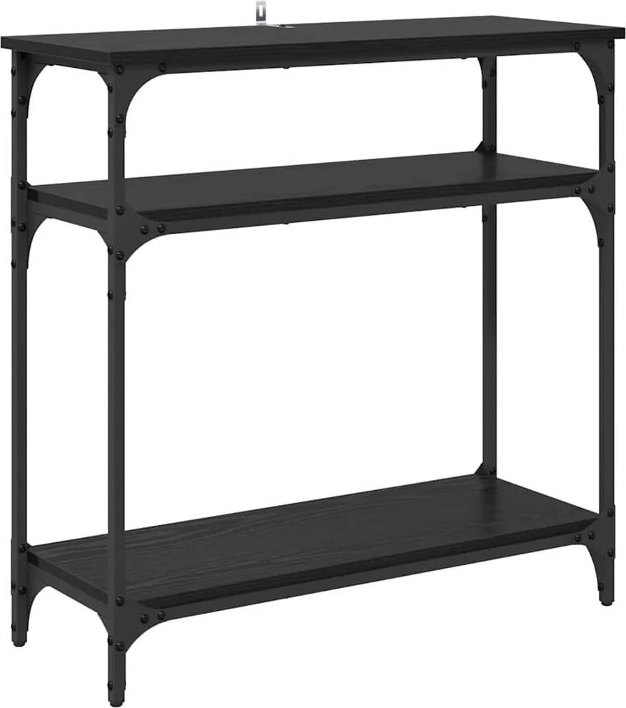 vidaXL Masă de consolă Stejar Negru 75 x 29 x 75 cm Lemn compozit
