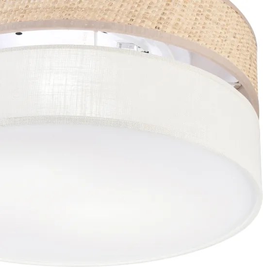 Plafonieră SIRJA DOUBLE BOHO 2xE14/15W/230V Ø 35 cm bej/crem