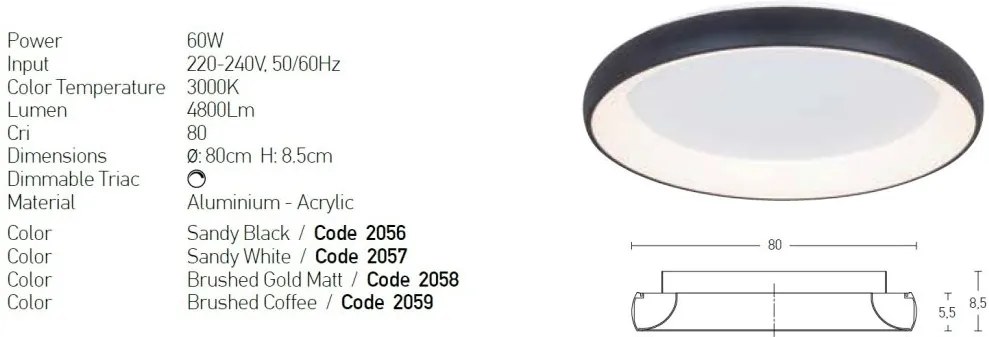 Plafoniera LED dimabil design modern Denur auriu