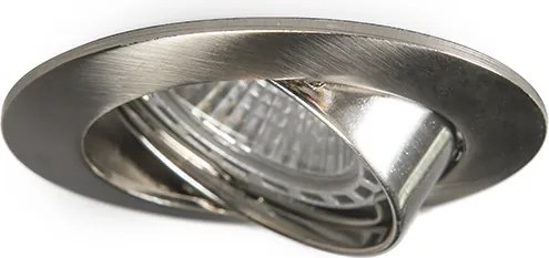 Spot încastrat inteligent oțel incl. WiFi GU10 înclinabil - Edu