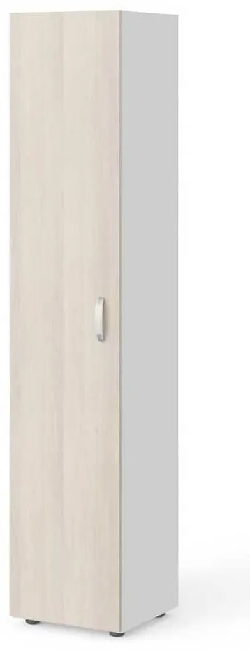 Dulap înalt Manager 39,9 x 42,2 x 196,5 cm, stânga, salcâm deschis / alb