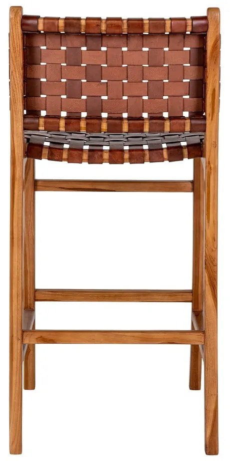 Scaun de bar maro lemn masiv de tec 101 cm Perugia – House Nordic