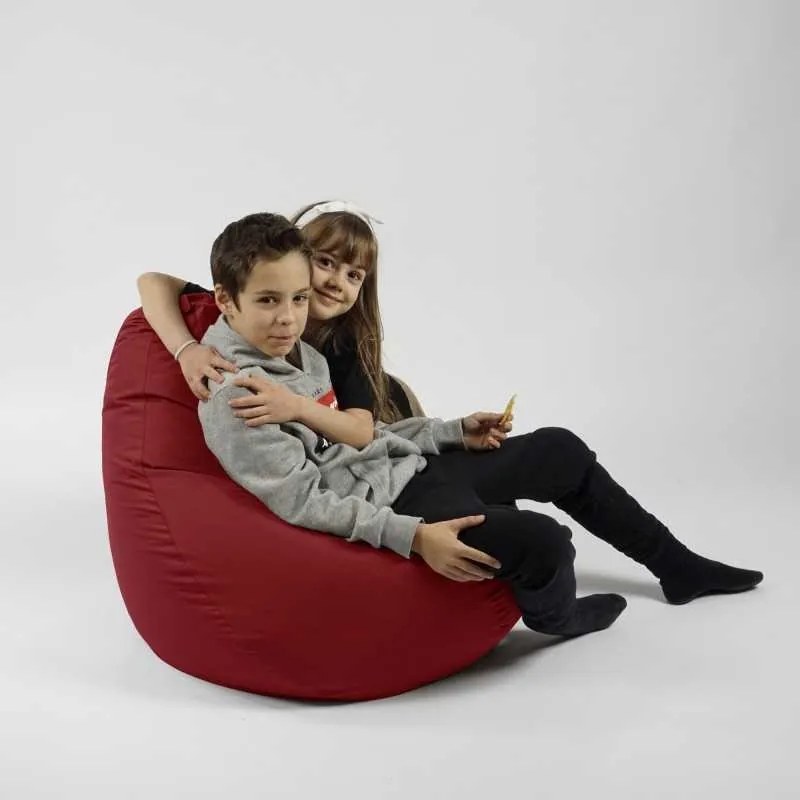 Fotoliu puf copii, Nirvana Light Pufrelax, Material Impermeabil - Panama Red