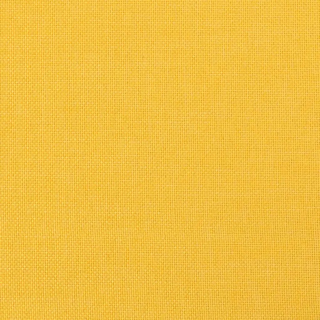 Set de canapele cu perne, 3 piese, galben deschis, textil